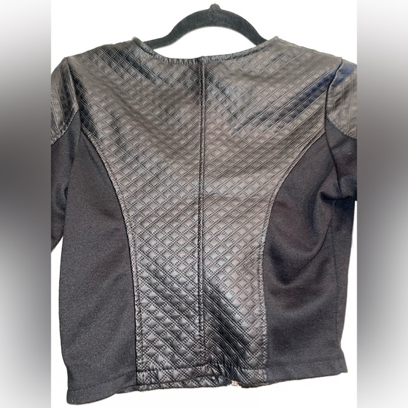 Textured Italian Faux Leather Jacket with detailing - Picture 3 of 4